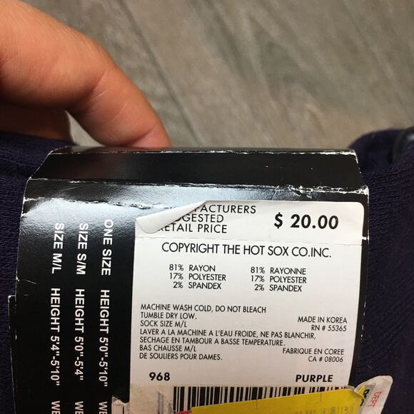 new hot sock bamboo purple tights Size M/L - Picture 2 of 5